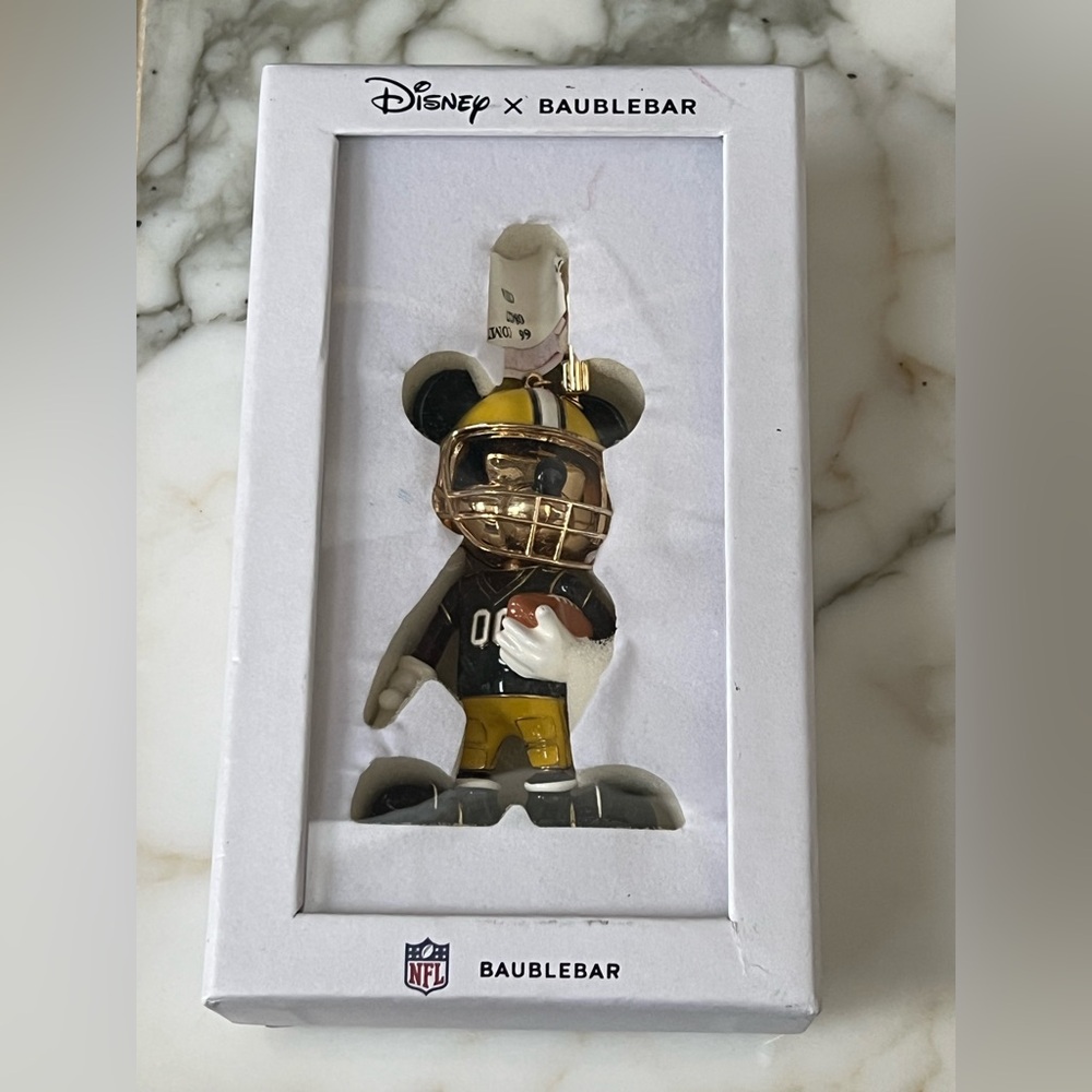Disney BaubleBar Green & Gold Packers NFL Mickey Mouse Bag Charm
